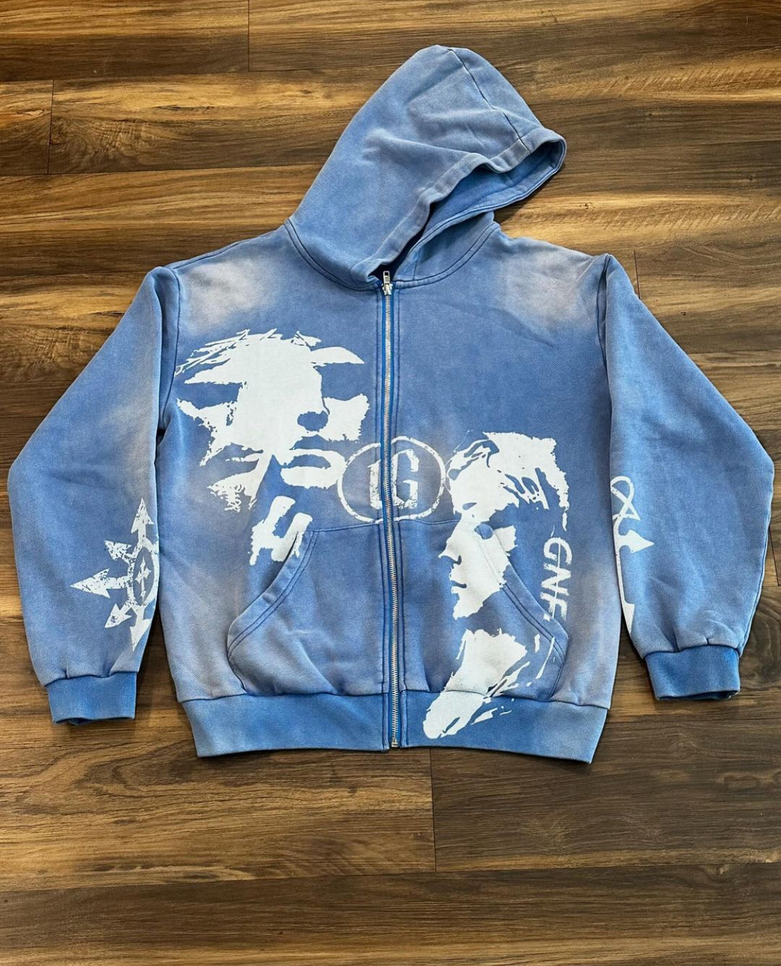 Sunfade Blue Hoodie